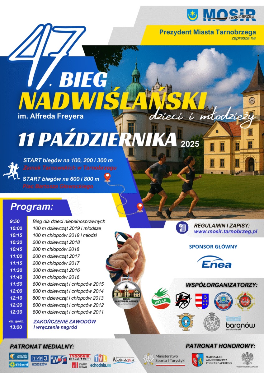 47. Bieg Nadwiślański im. Alfreda Freyera już w ten weekend w Tarnobrzegu!
