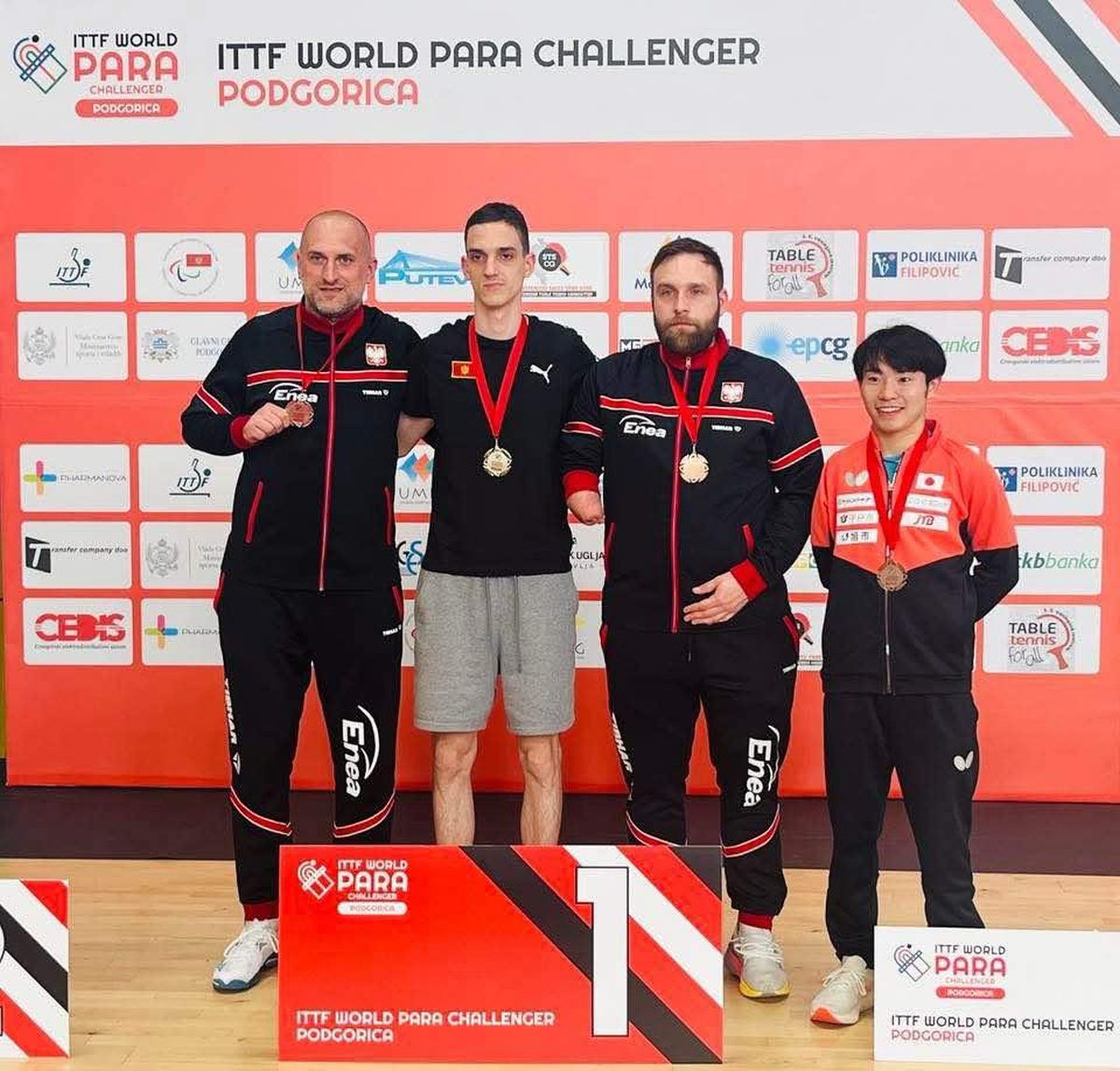 SUKCES ZAWODNIKÓW IKS JEZIORO TARNOBRZEG W CZARNOGÓRZE W ITTF WORLD PARA CHALLENGER PODGORICA 2025