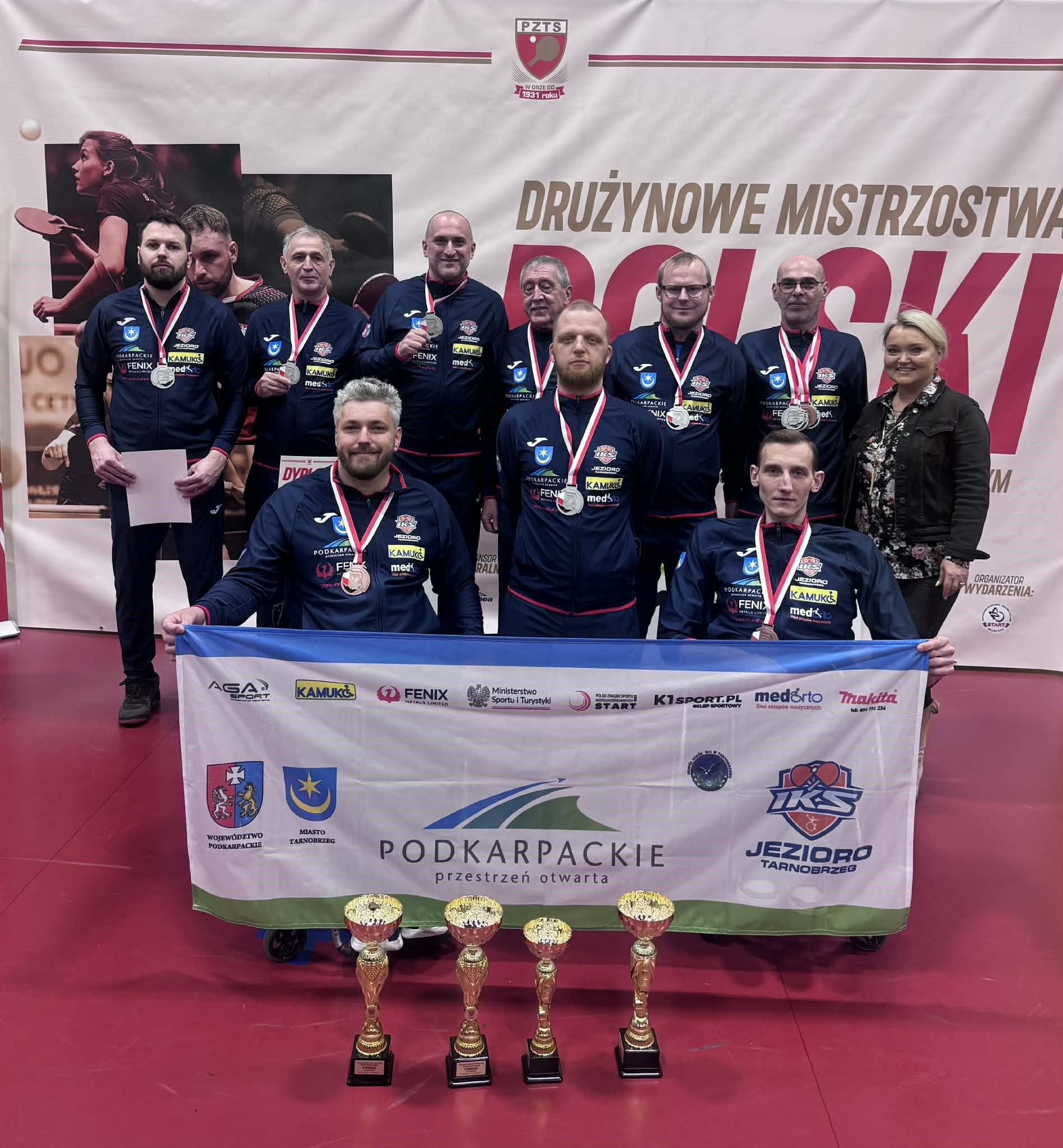 Zawodnicy IKS Jezioro Tarnobrzeg na podium Drużynowych Mistrzostw Polski w Tenisie Stołowym Osób z Niepełnosprawnościami