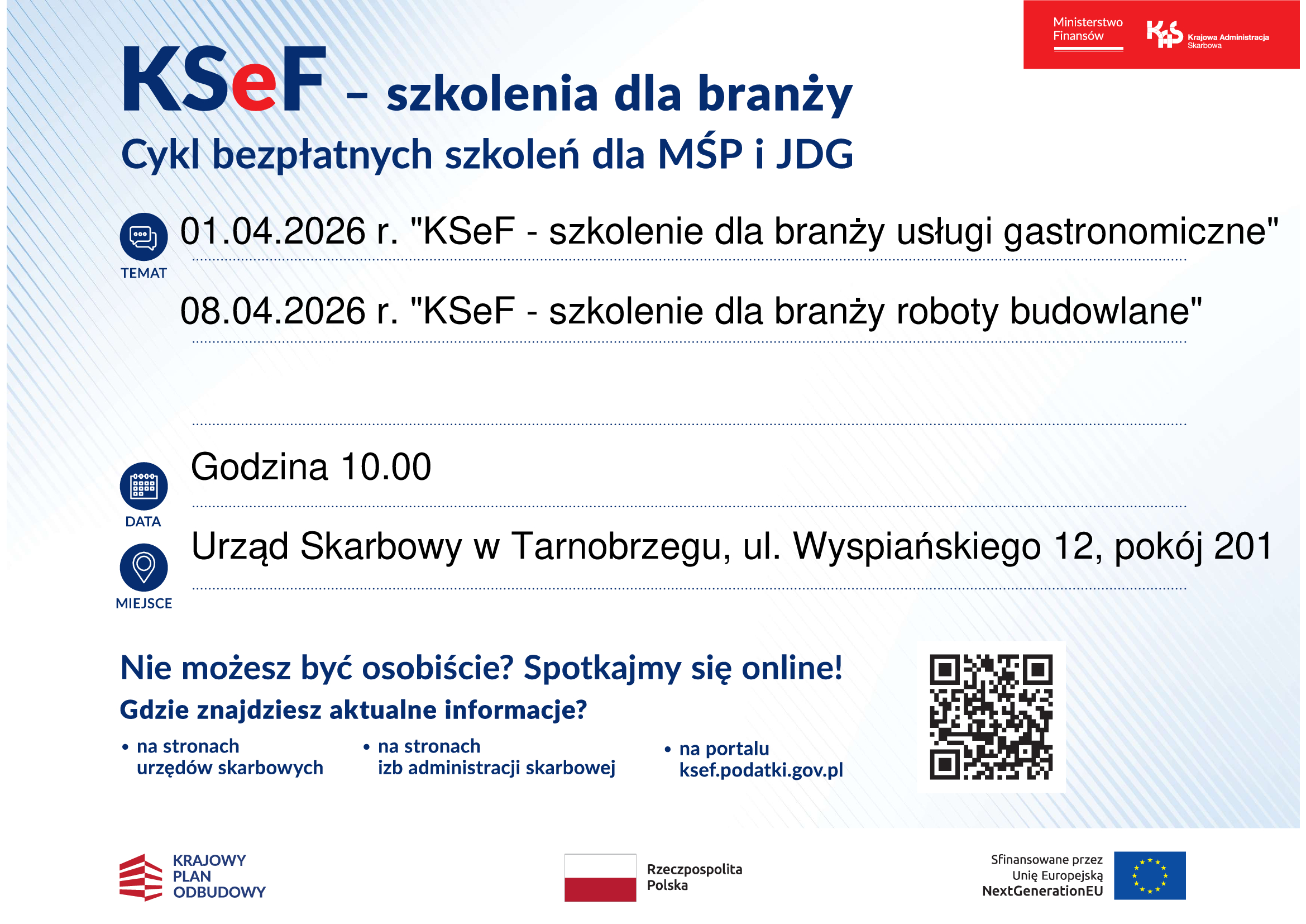KSeF - szkolenia branżowe