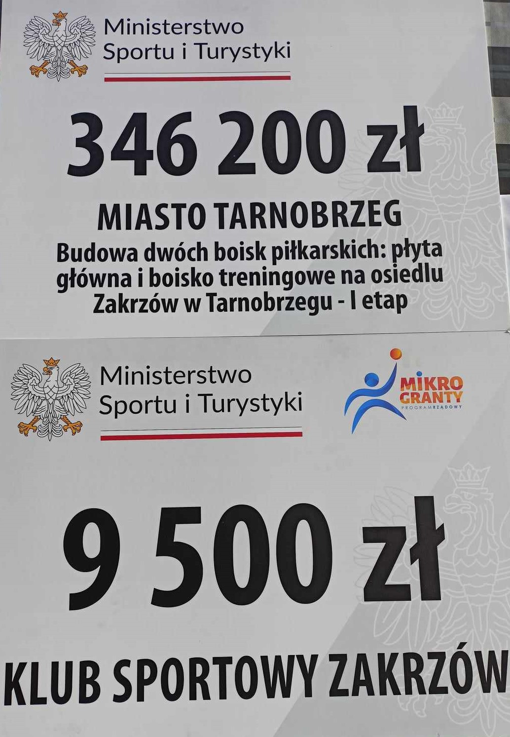 Ministerstwo Sportu i Turystyki dofinansuje budowę boisk piłkarskich w Zakrzowie