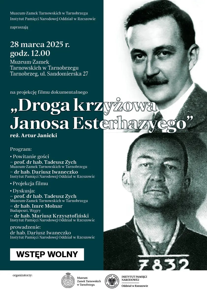 Muzeum - Zamek Tarnowskich zaprasza na projekcję filmu "Droga krzyżowa Janosa Esterhazyego"