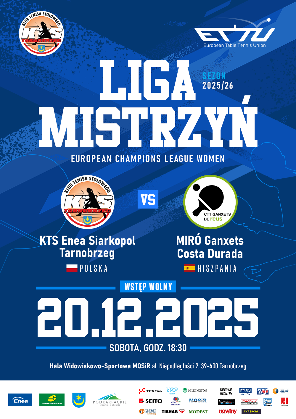 Mecz Ligi Mistrzyń w Tarnobrzegu – zapraszamy do dopingowania naszej drużyny!