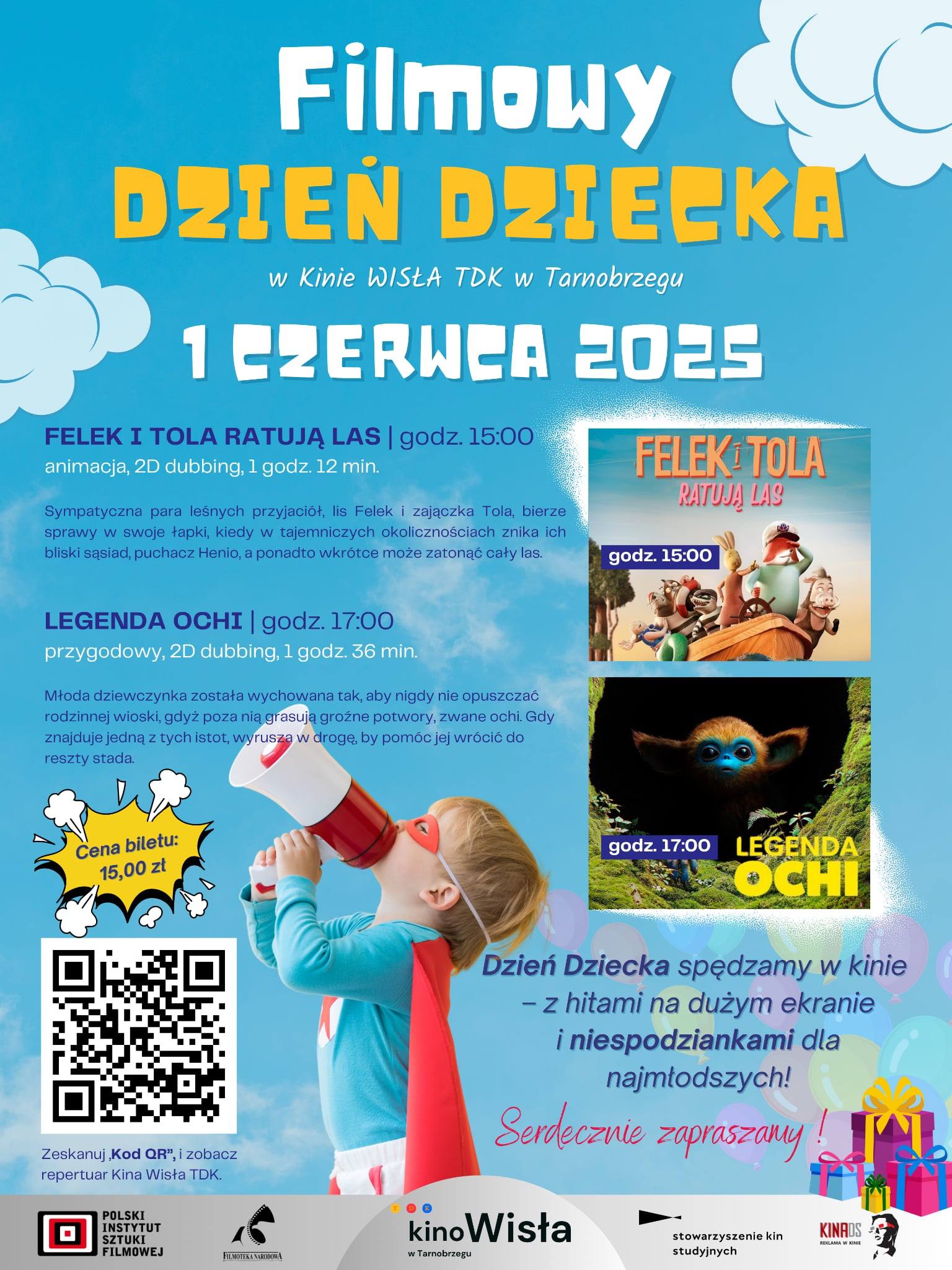 Filmowy Dzień Dziecka w Kinie Wisła TDK w Tarnobrzegu