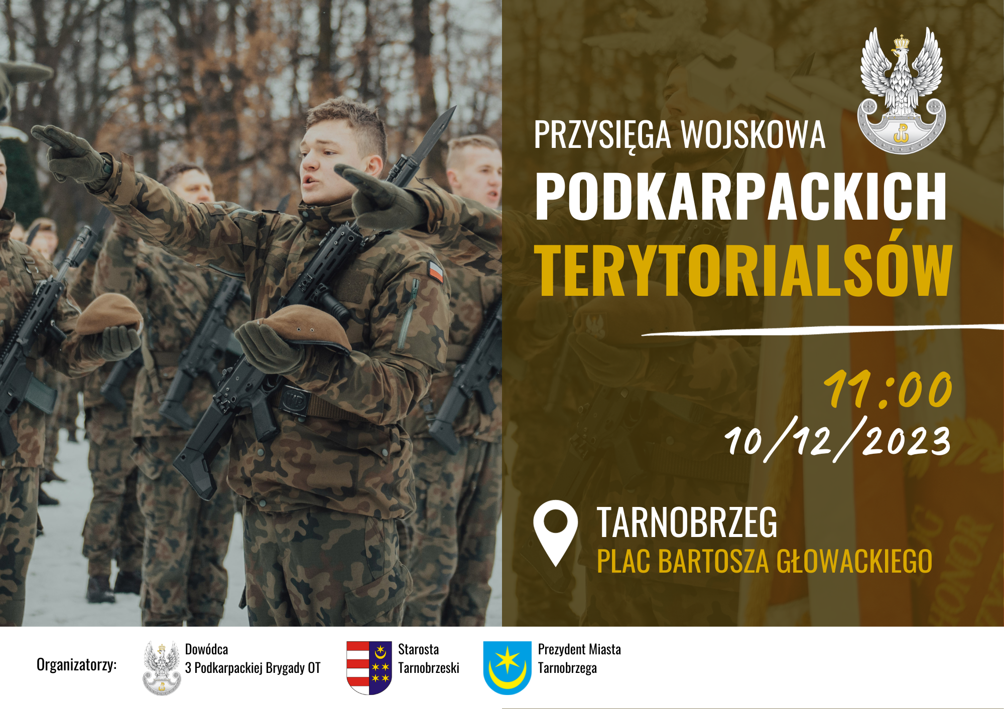 Przysięga Wojskowa Podkarpackich Terytorialsów w Tarnobrzegu