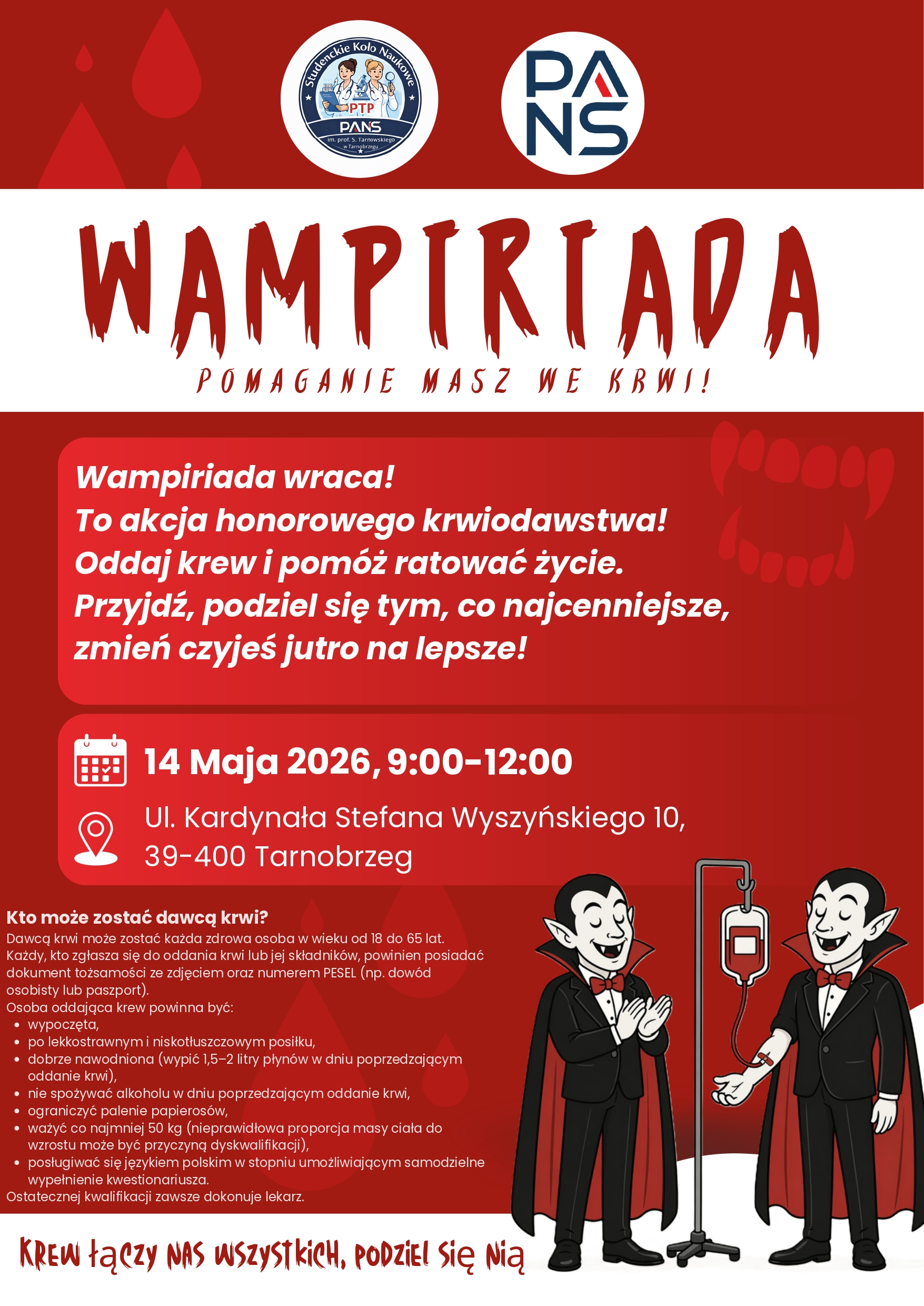 Wampiriada 2026 – oddaj krew i pomóż innym