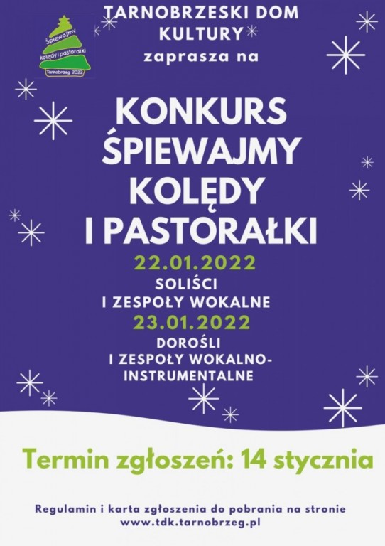 Śpiewajmy kolędy i pastorałki – TDK ogłasza konkurs