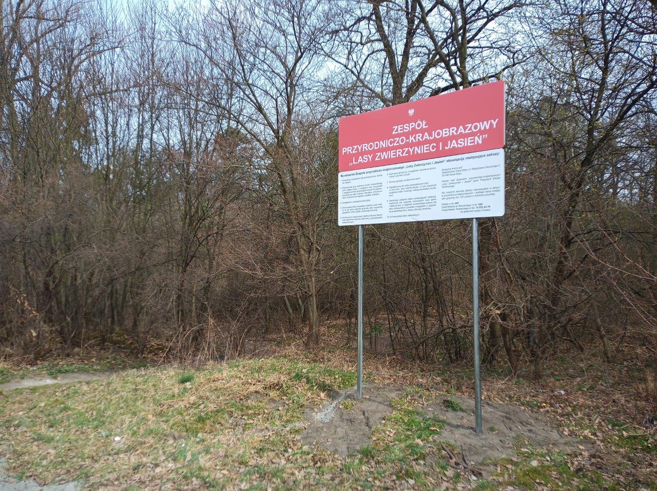 Zespół przyrodniczo-krajobrazowy Lasy Zwierzyniec i Jasień oznakowany!