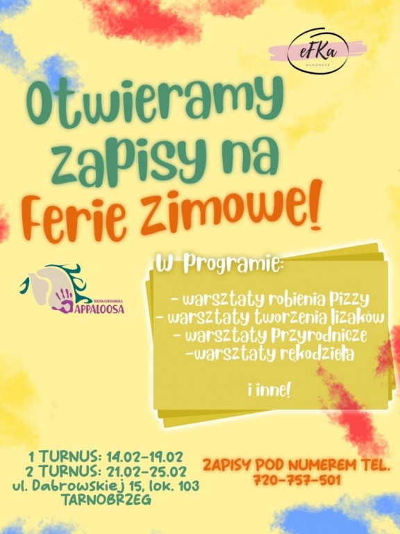 Zapraszamy na półkolonie. Ruszyły zapisy.