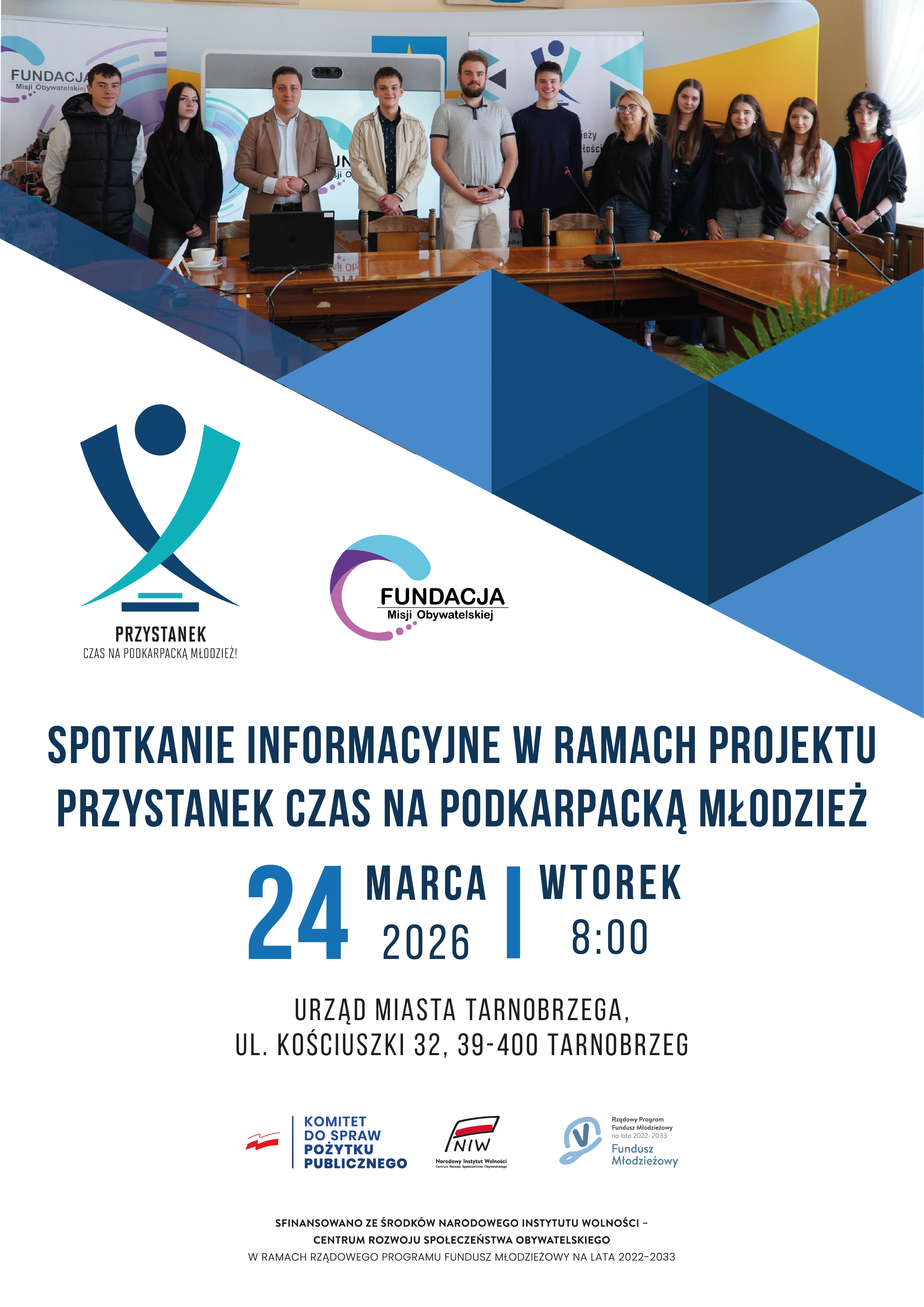 Przystanek – Czas na Podkarpacką Młodzież! Spotkanie informacyjno-szkoleniowe w Tarnobrzegu już wkrótce!