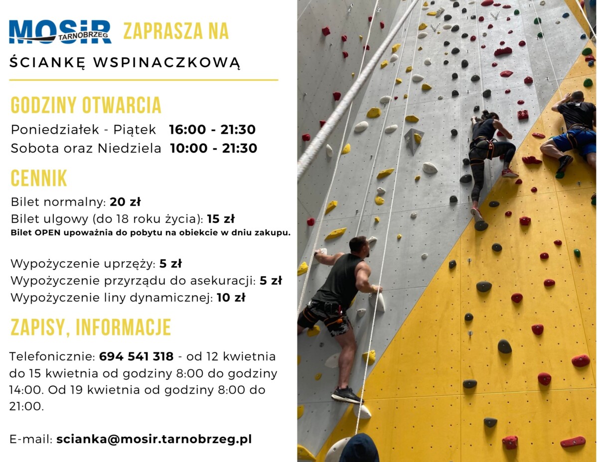 Startuje ścianka Wspinaczkowa MOSiR