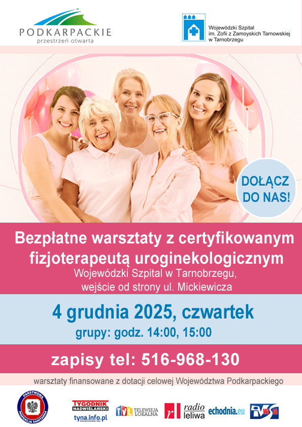 Bezpłatne warsztaty z fizjoterapeutką uroginekologiczną dla Pań – 4 grudnia 2025 r.